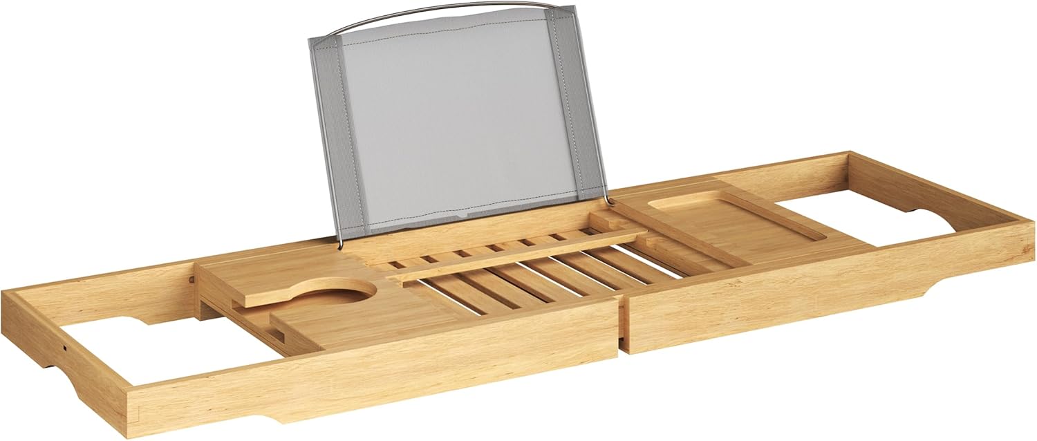 Bamboo Bathtub Tray - Wood Bat – Bath Caddy Tray recenzja i cena