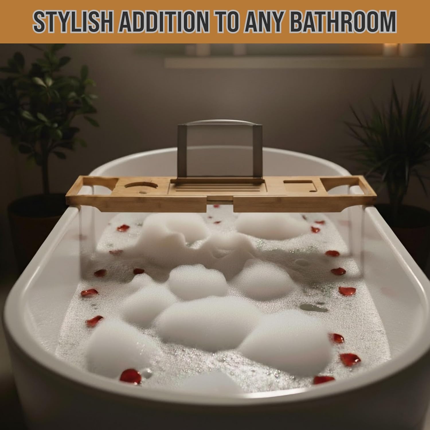 Bamboo Bathtub Tray - Wood Bat – Bath Caddy Tray recenzja i cena