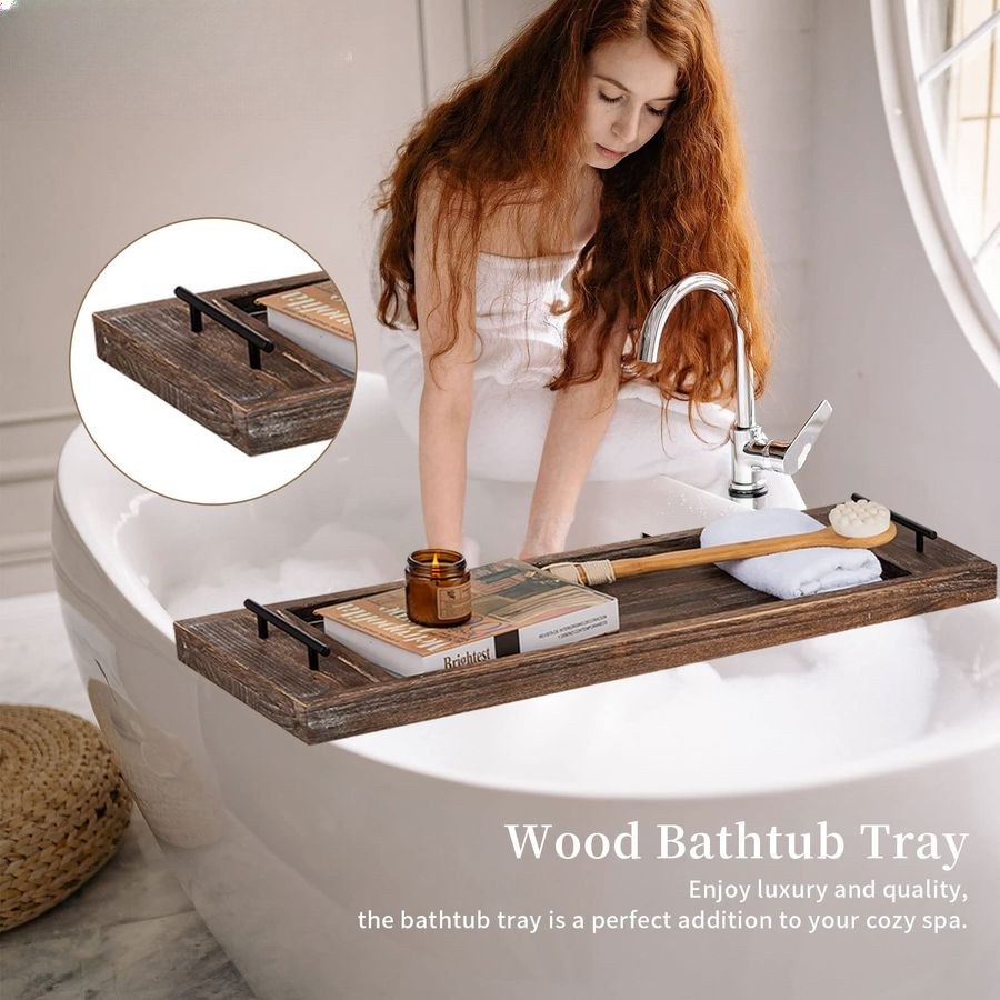 Bathtub Tray Bath Caddy Wood T – Bath Caddy Tray recenzja i cena