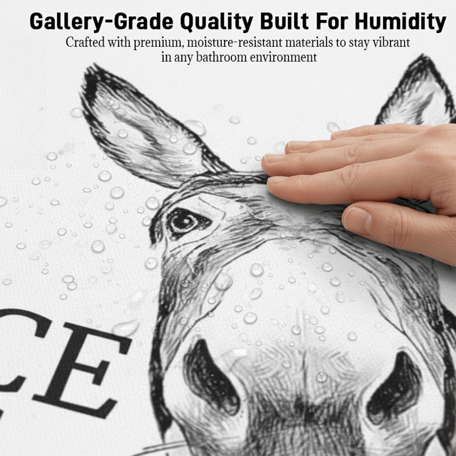 Abstract Funny Animals Donkeys – Home Bathroom Quotes recenzja i cena