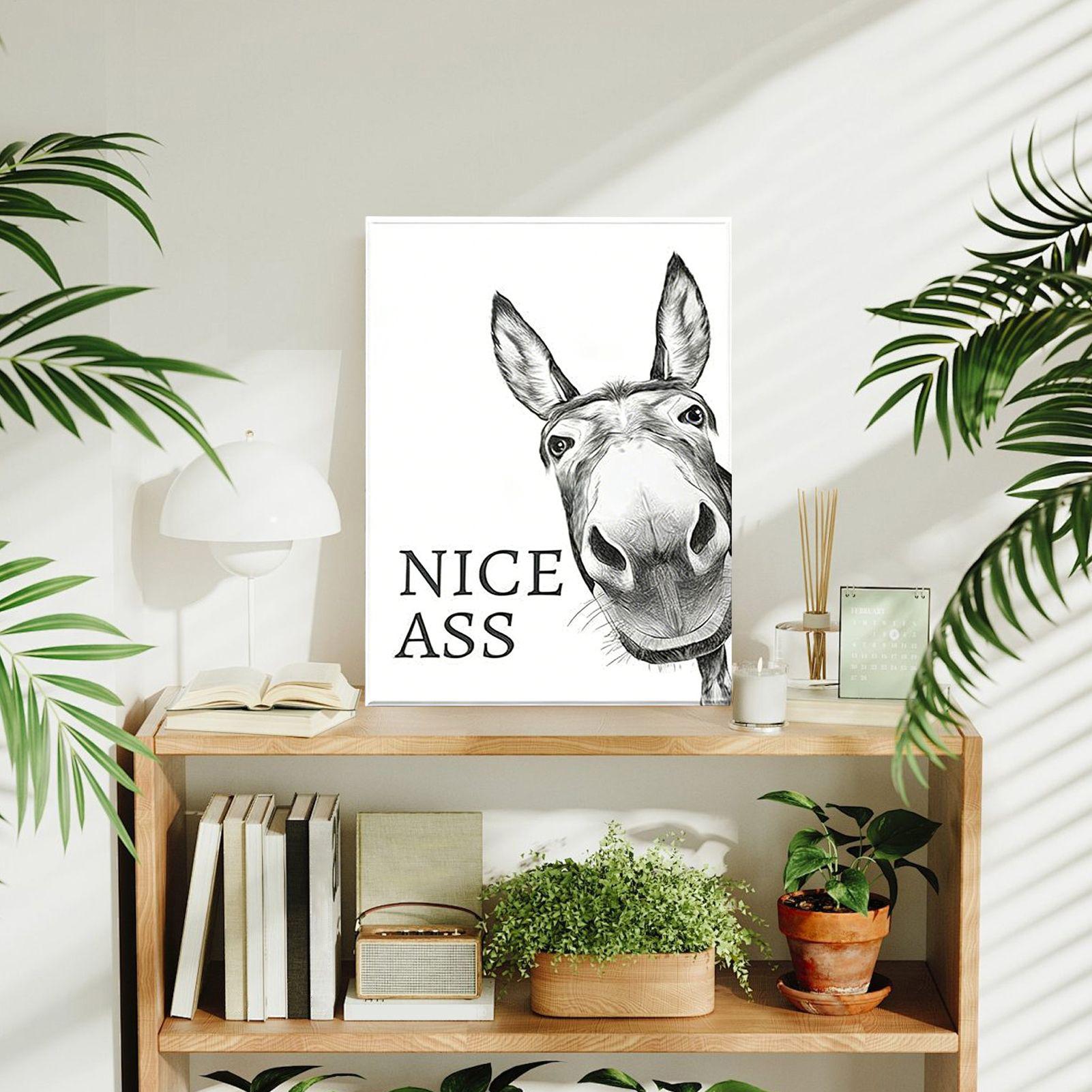 Abstract Funny Animals Donkeys – Home Bathroom Quotes recenzja i cena