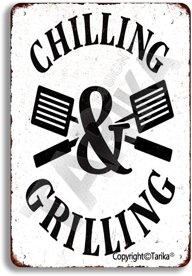 Chilling Grilling Tin Retro Lo – Home Bathroom Quotes recenzja i cena