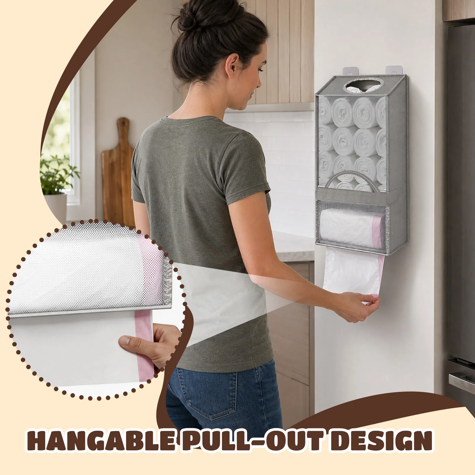 2-Layer Hanging Storage Bag 2  – Home Bathroom Towel Dispenser recenzja i cena